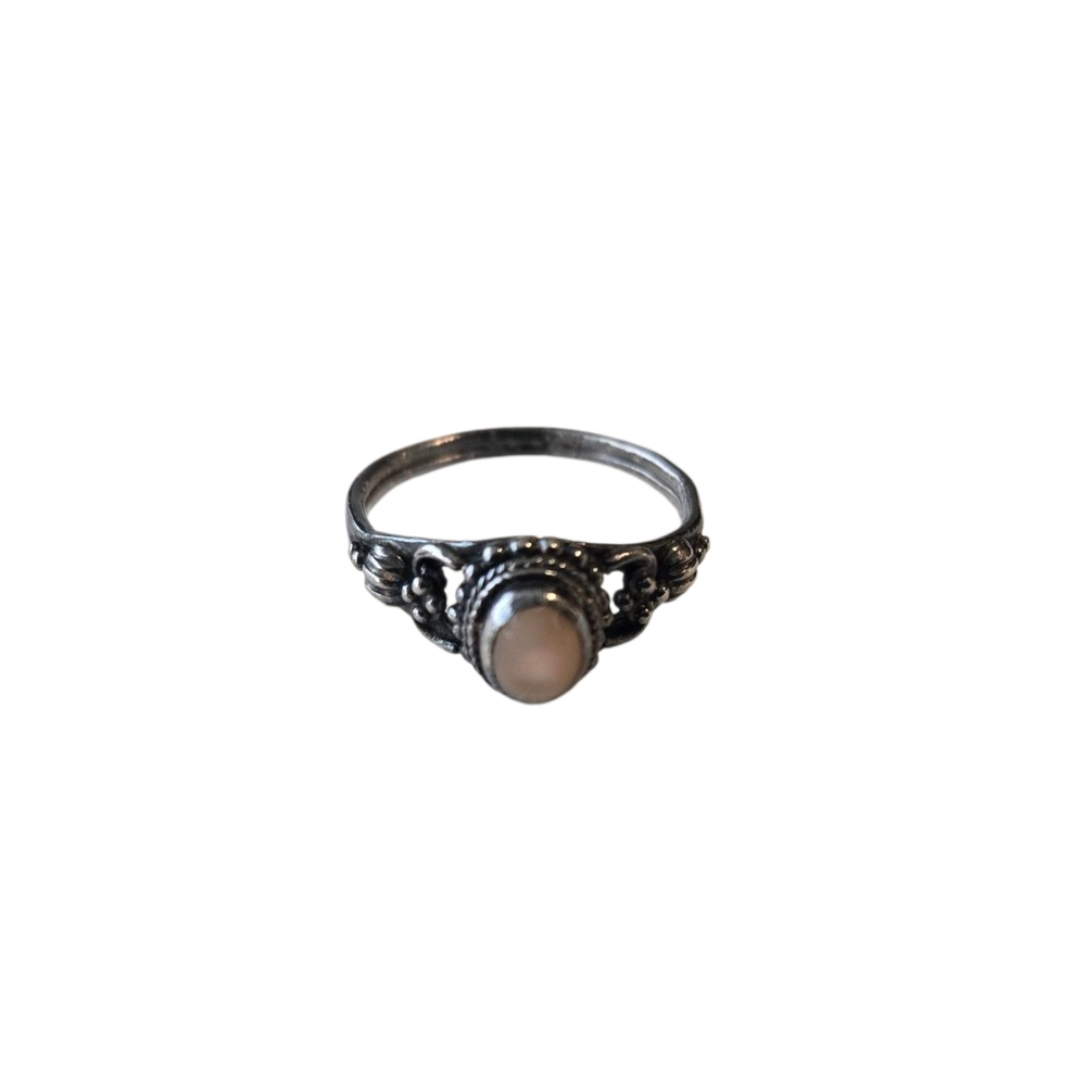 5 for $10 Silver Ring with Stone Size 6